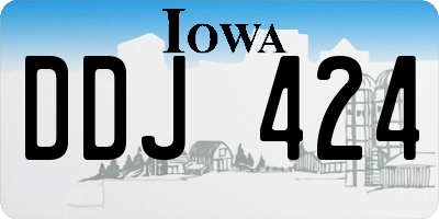 IA license plate DDJ424
