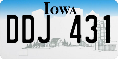 IA license plate DDJ431
