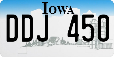 IA license plate DDJ450