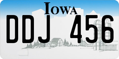 IA license plate DDJ456