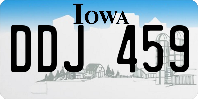 IA license plate DDJ459