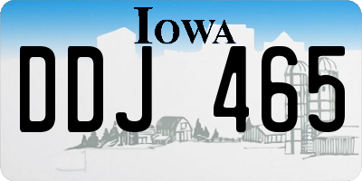 IA license plate DDJ465