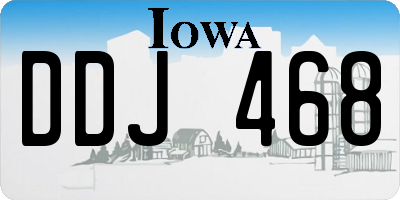 IA license plate DDJ468