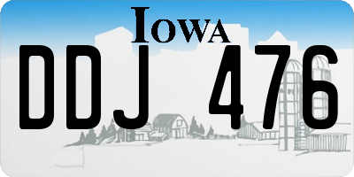 IA license plate DDJ476