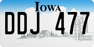 IA license plate DDJ477