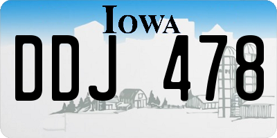 IA license plate DDJ478