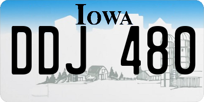 IA license plate DDJ480