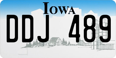 IA license plate DDJ489