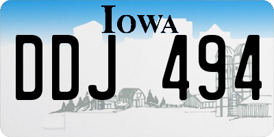 IA license plate DDJ494