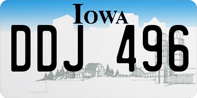 IA license plate DDJ496