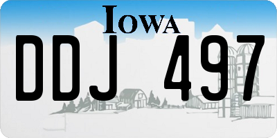 IA license plate DDJ497