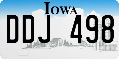 IA license plate DDJ498