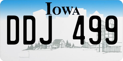 IA license plate DDJ499