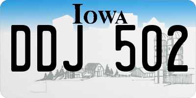 IA license plate DDJ502