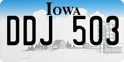 IA license plate DDJ503