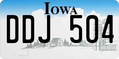 IA license plate DDJ504