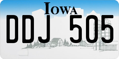IA license plate DDJ505