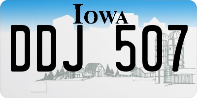 IA license plate DDJ507