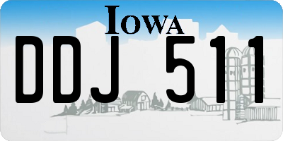 IA license plate DDJ511