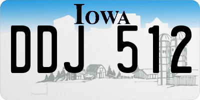 IA license plate DDJ512