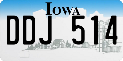 IA license plate DDJ514