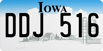 IA license plate DDJ516