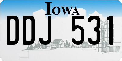 IA license plate DDJ531