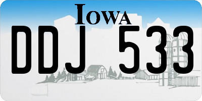 IA license plate DDJ533