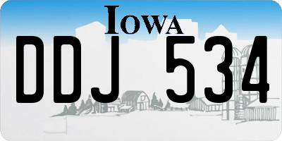 IA license plate DDJ534