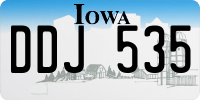 IA license plate DDJ535