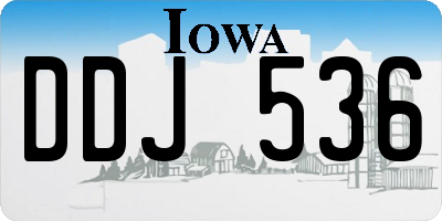 IA license plate DDJ536