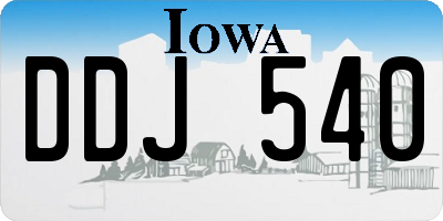 IA license plate DDJ540