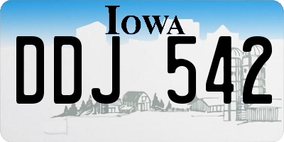 IA license plate DDJ542