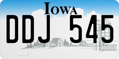 IA license plate DDJ545