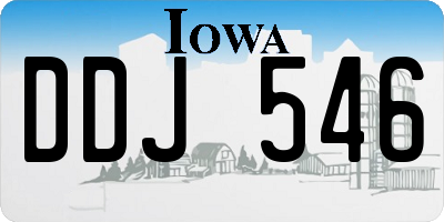 IA license plate DDJ546