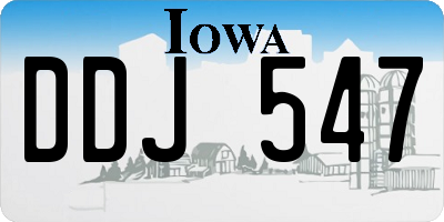 IA license plate DDJ547