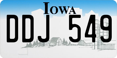 IA license plate DDJ549