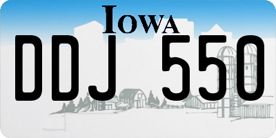 IA license plate DDJ550