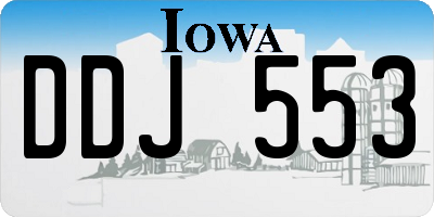 IA license plate DDJ553