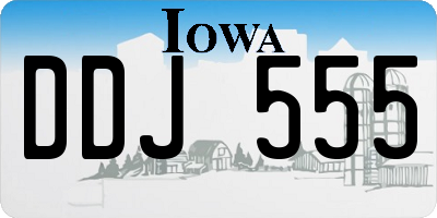 IA license plate DDJ555