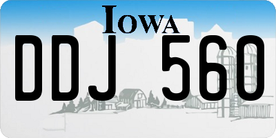 IA license plate DDJ560
