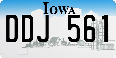 IA license plate DDJ561