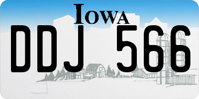 IA license plate DDJ566