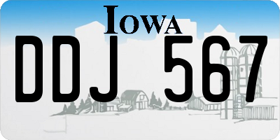IA license plate DDJ567