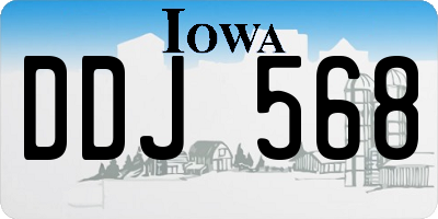 IA license plate DDJ568