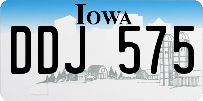 IA license plate DDJ575