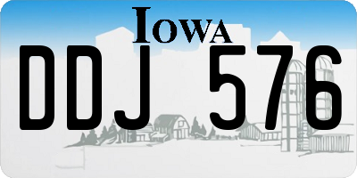 IA license plate DDJ576