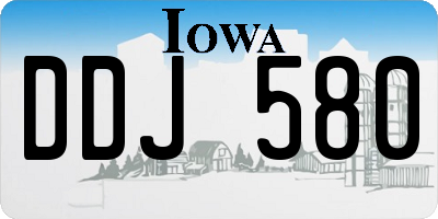 IA license plate DDJ580