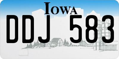 IA license plate DDJ583