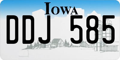 IA license plate DDJ585